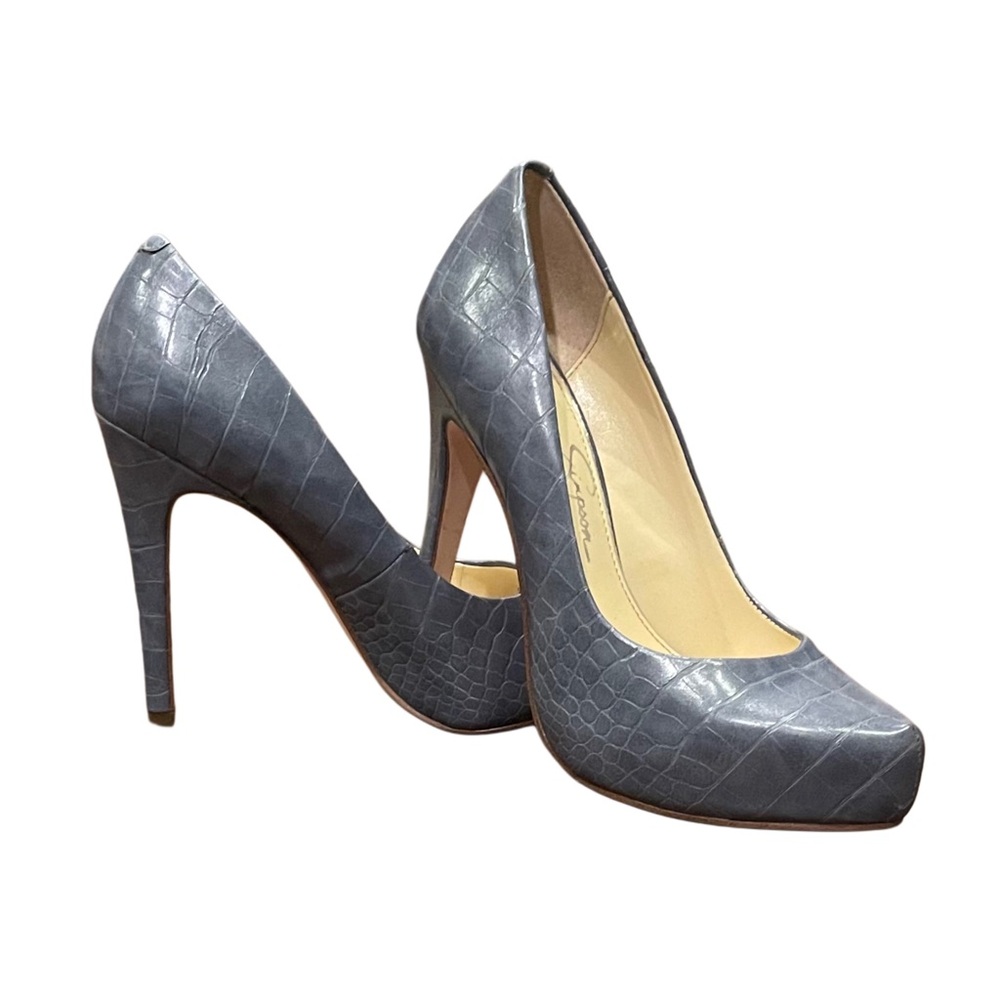 JESSICA SIMPSON Elegant Blue Heels - Picture 2 of 16